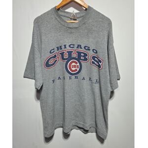 Hank Aaron Chicago Cubs Vintage Gray T-shirt Large MLB 1998